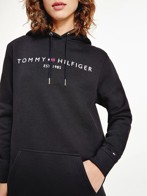 Tommy Hilfiger dámské černé mikinové šaty - S (BDS)