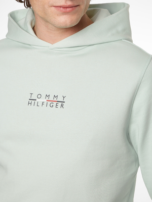 Tommy Hilfiger pánská světle zelená mikina Square logo - S (LZV)