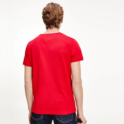 Tommy Hilfiger pánské červené triko Logo - M (XLG)