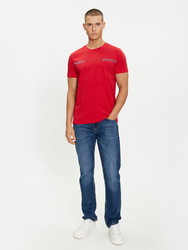 Tommy Hilfiger pánské červené tričko - L (XLG)