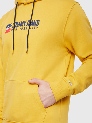 Tommy Jeans pánská žlutá mikina - XL (ZFZ)