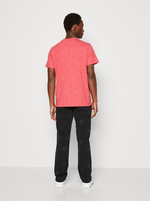 Tommy Jeans pánské melírované tmavě růžové triko - S (TJN)