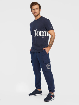 Tommy Jeans pánské modré tepláky TIMELESS CARGO - L/R (C87)