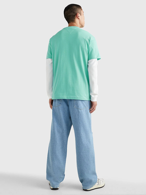 Tommy Jeans pánské zelené triko SIGNATURE  - S (L67)
