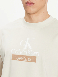 Calvin Klein pánské béžové tričko - L (ACF)