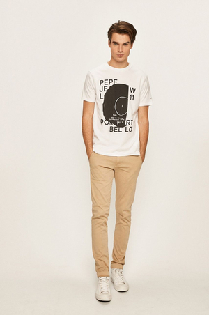Pepe Jeans pánské bíločerné tričko Doreen - S (802)