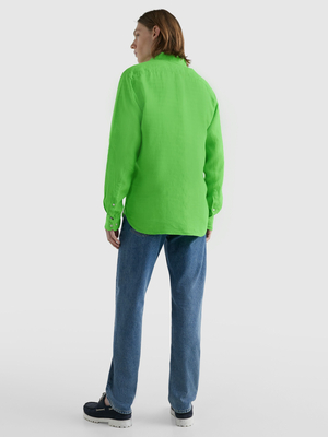 Tommy Hilfiger pánská zelená košile - M (LWY)