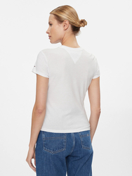 Tommy Jeans dámské bílé tričko - XS (YBR)