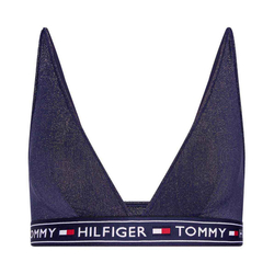 Tommy Hilfiger dámská tmavě modrá podprsenka se stříbrným vláknem - S (416)