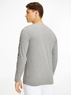 Tommy Hilfiger pánské šedé triko s dlouhým rukávem - M (P91)