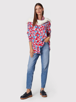 Tommy Hilfiger dámská košile s květinovým vzorem - 34/R (0KU)