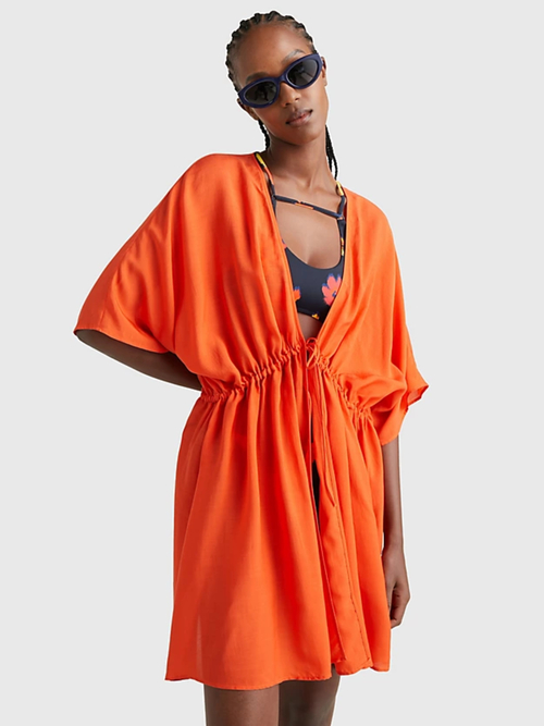 Tommy Hilfiger dámské oranžové plážové šaty 