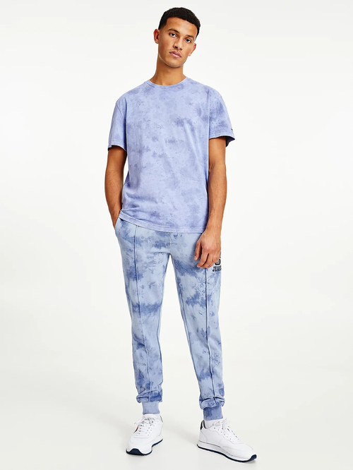 Tommy Jeans pánské světle fialové triko CLOUDY WASH 