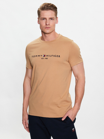 Tommy Hilfiger pánské hnědé triko Logo