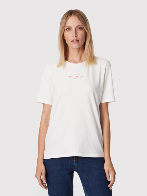 Tommy Hilfiger dámské krémové tričko